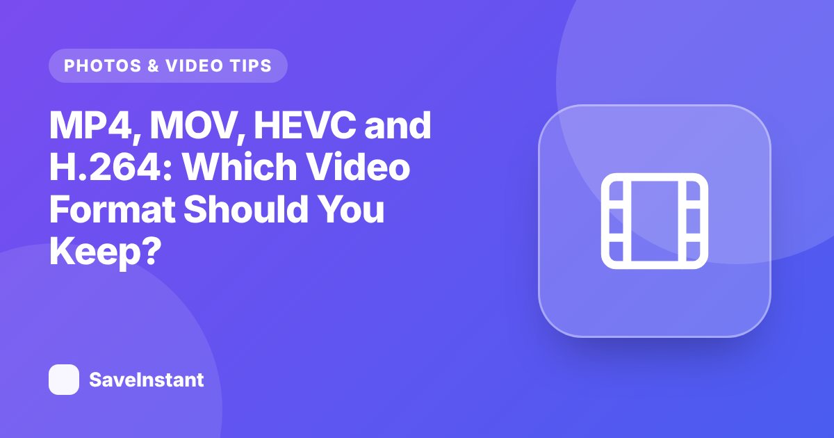 MP4, MOV, HEVC and H.264: Which Video Format Should You Keep?